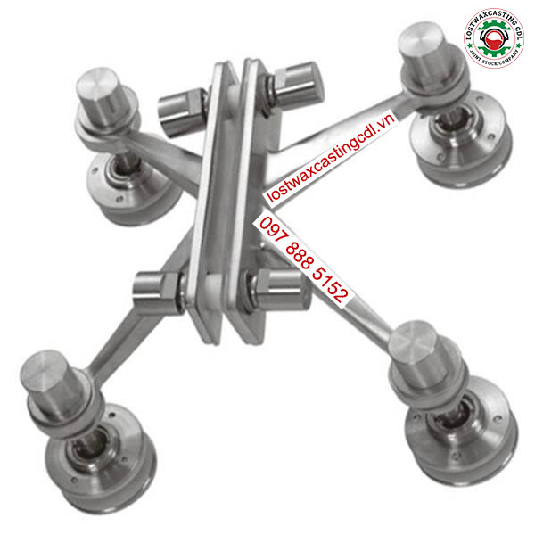 Đúc inox giá đỡ kính, khung đỡ kính