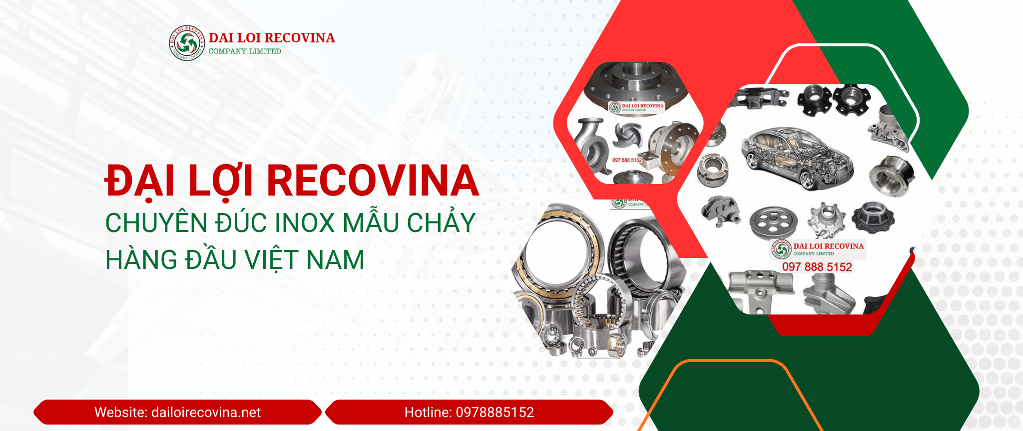 Dai loi Recovina chuyen duc inox mau chay